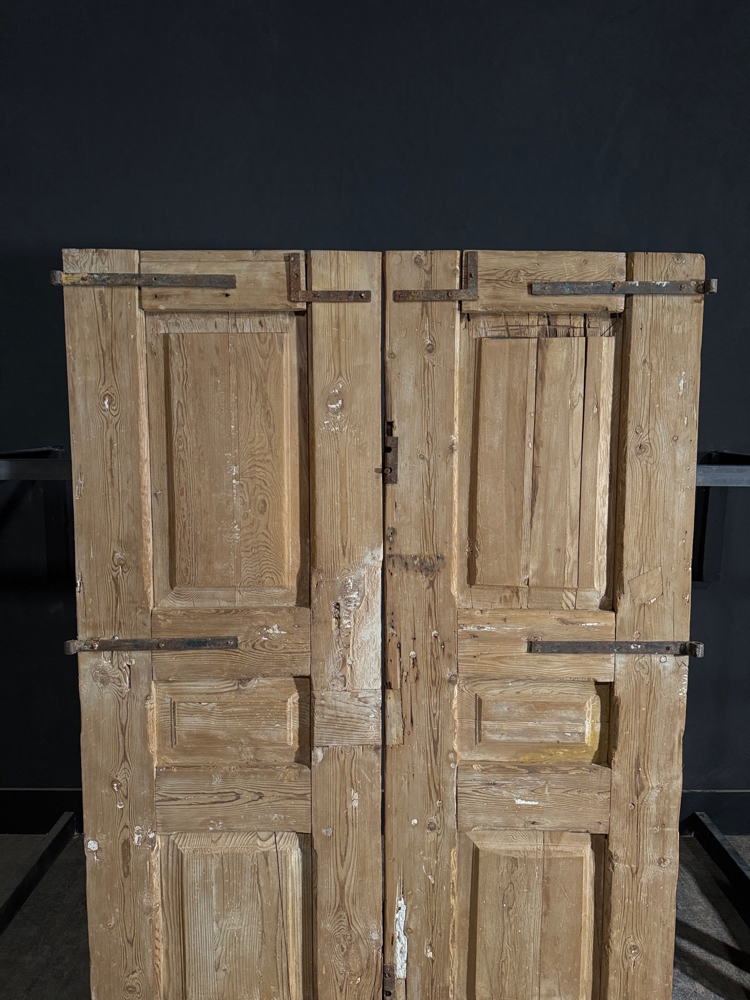 Antique 3 Panel Solid Double Doors - 58.5x79.5 - N506