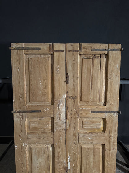 Antique 3 Panel Solid Double Doors - 58.5x79.5 - N506