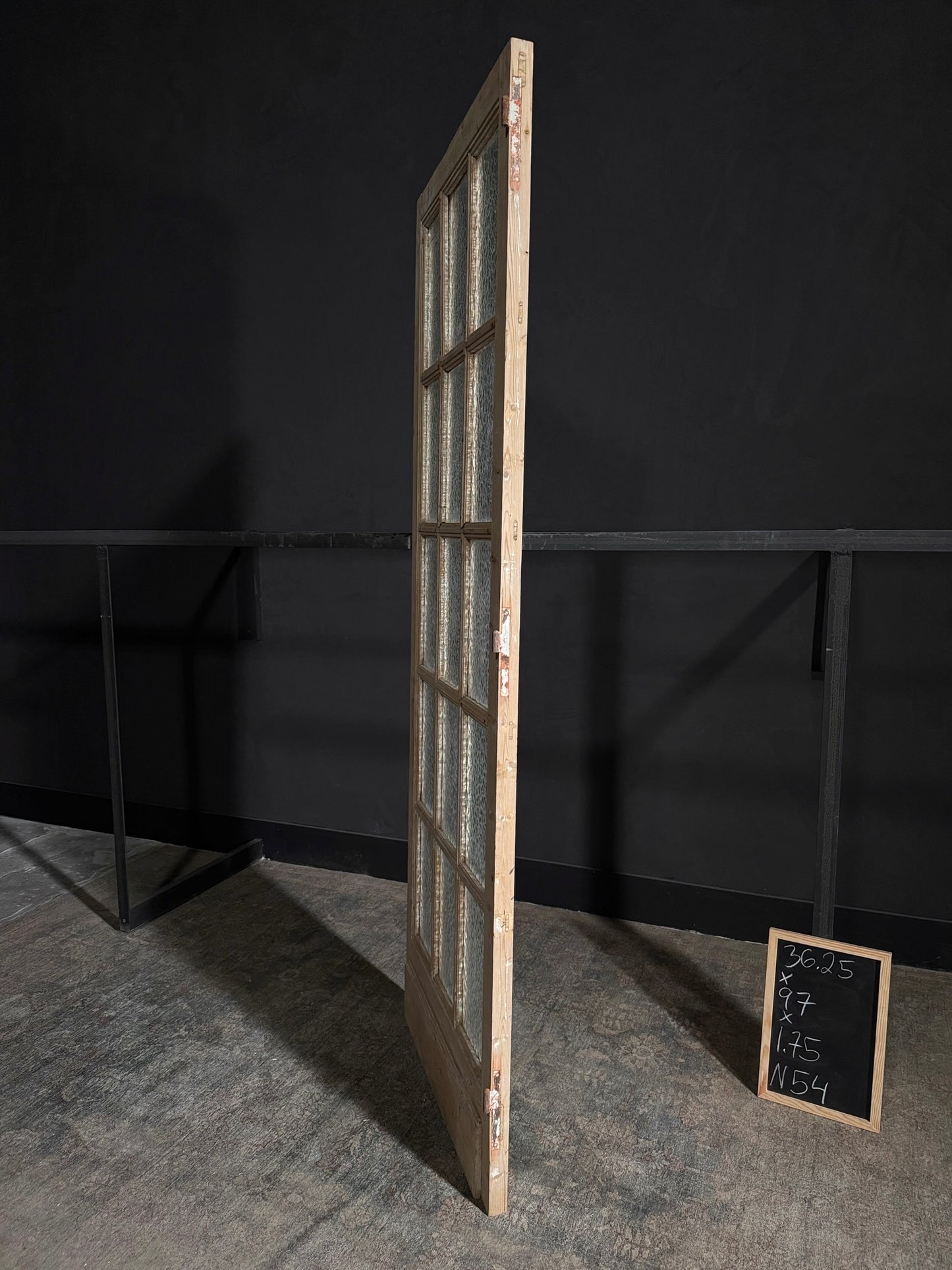 Antique Obscured Glass 15 Lite Single Door - 36.25x97 - N54