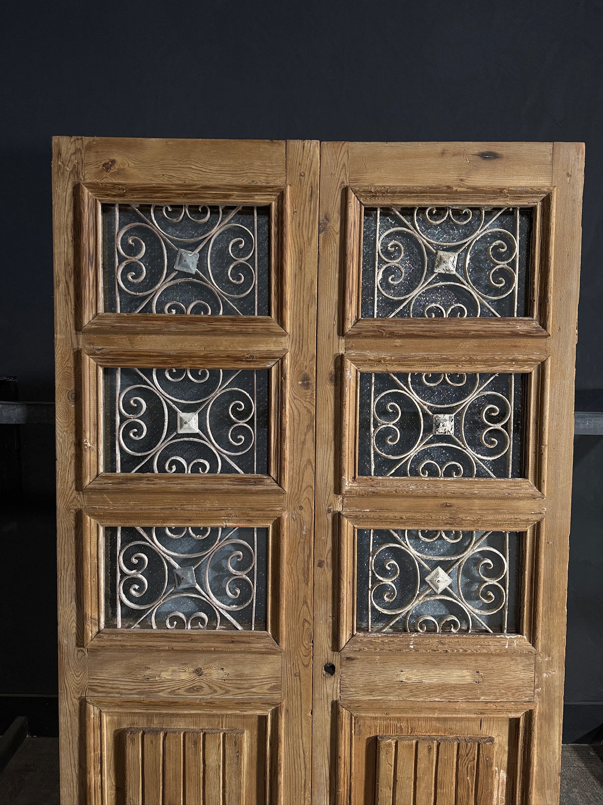 Antique Iron French Doors - 48.25x84.75 - N666