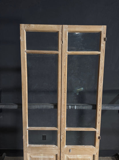Antique Glass 2 Lite French Doors - 36.5x95.5 - N639