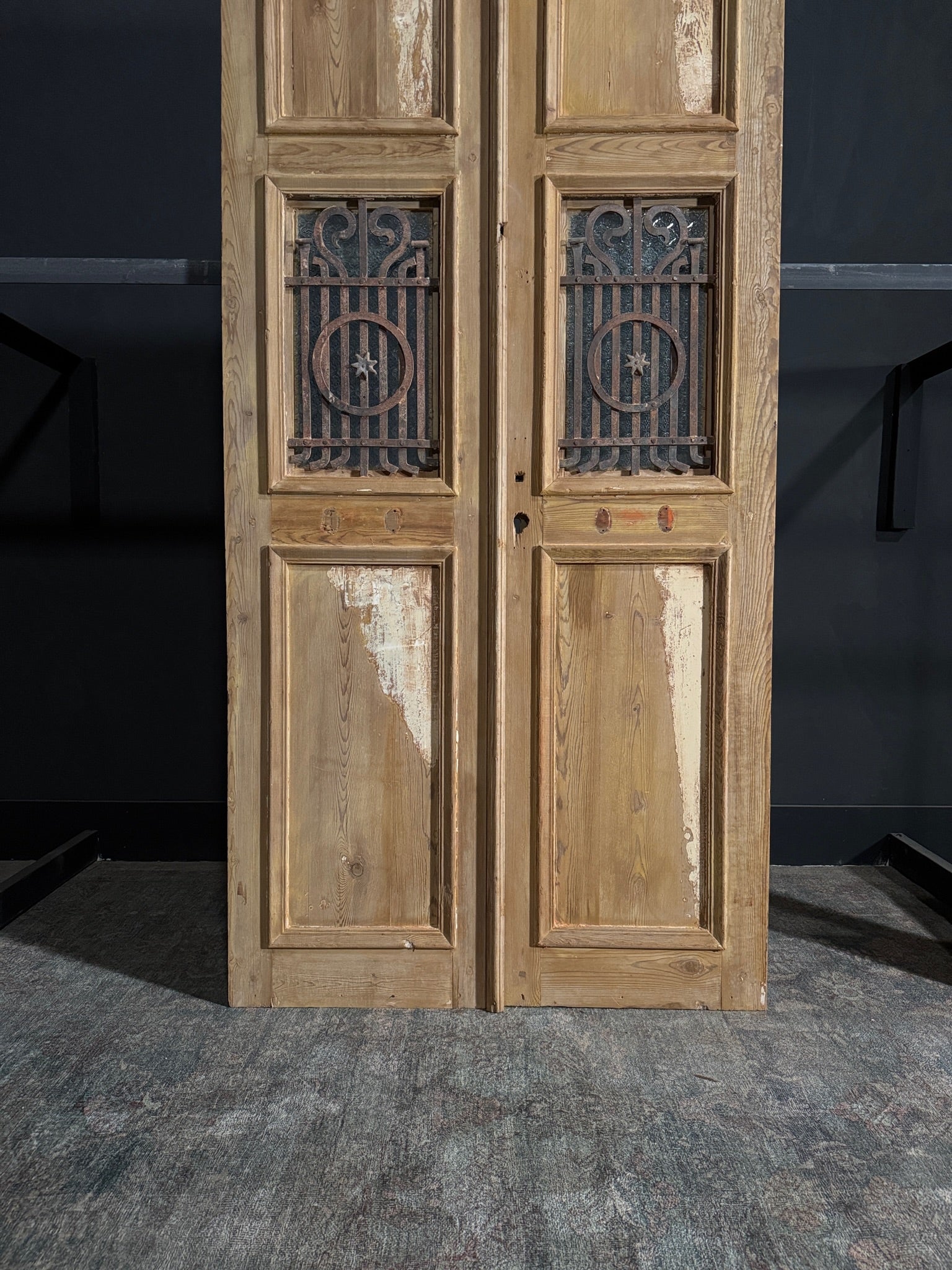 Antique Iron French Doors - 43.75x87 - N63