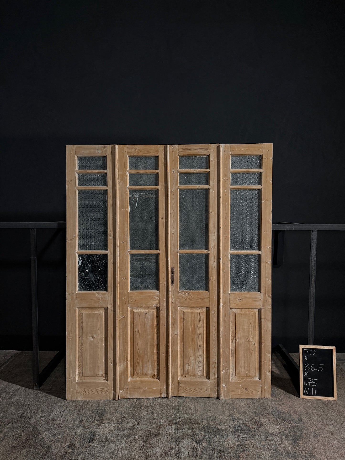 Antique Iron 3 Lite Bi-Fold Doors - 70x86.5 - N11