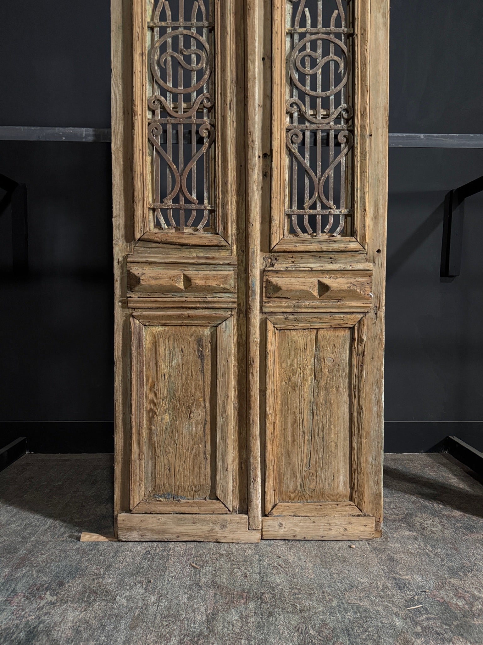 Antique Iron French Doors - 40x93 - N83