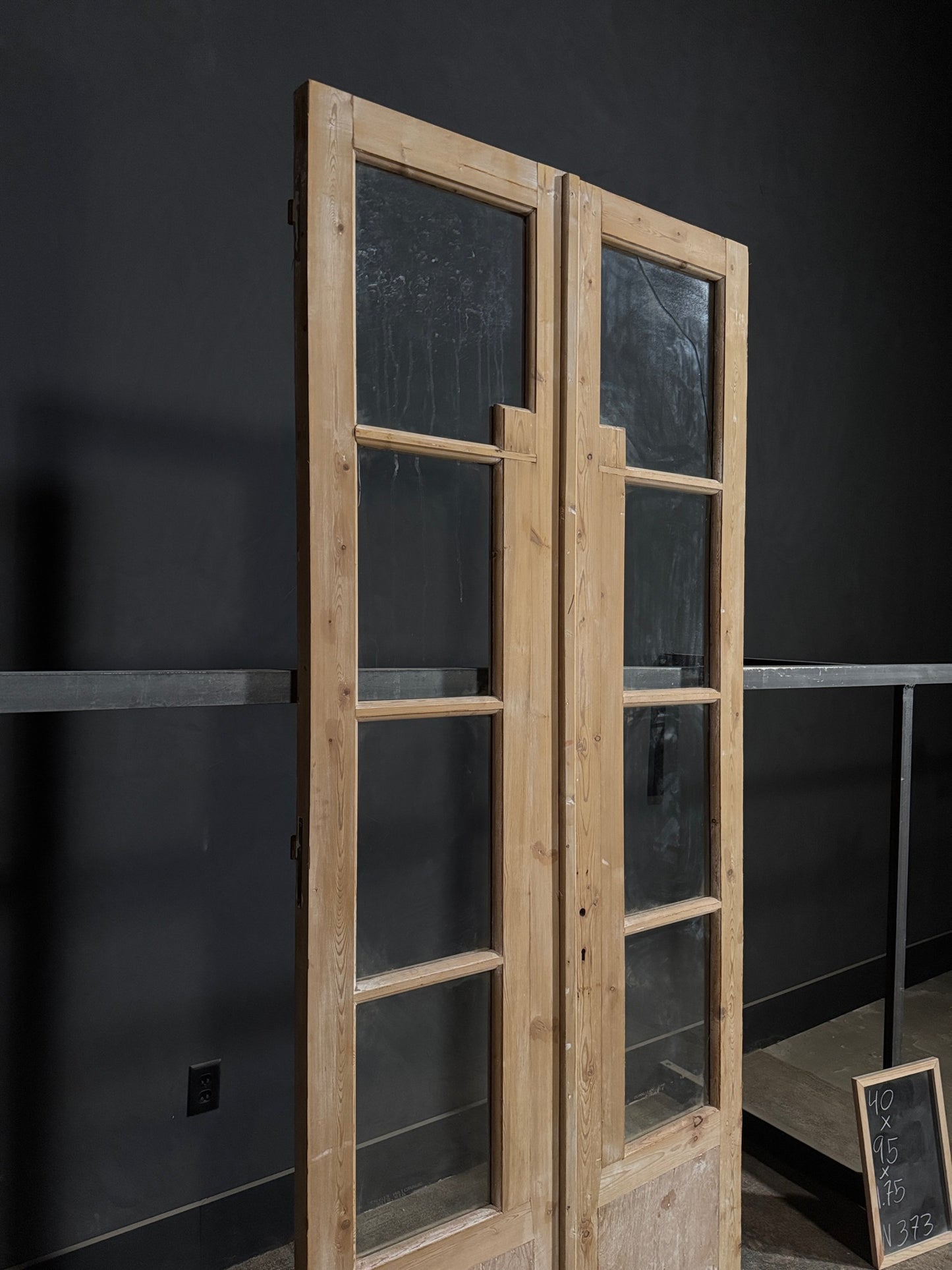 Antique Glass 4 Lite French Doors - 40x95 - N373
