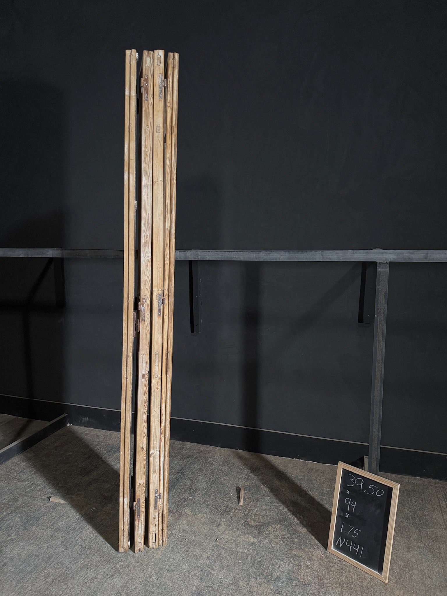 Antique Glass 3 Lite Bi-Fold Doors - 39.5x94 - N441