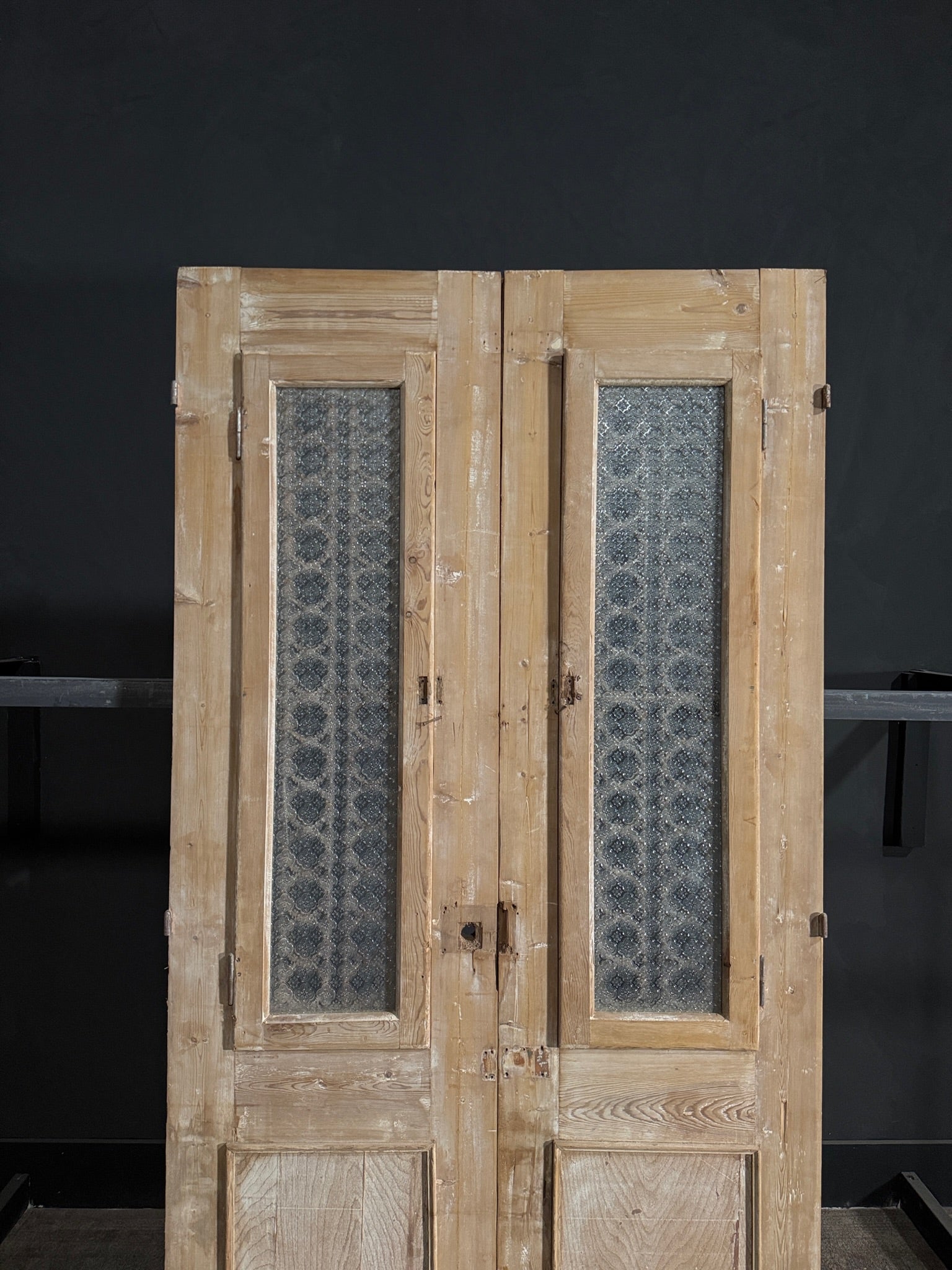 Antique Iron French Doors - 44.75x89 - N96