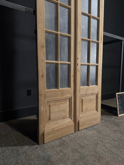Antique Obscured Glass French Doors - 44x96.5 - N330