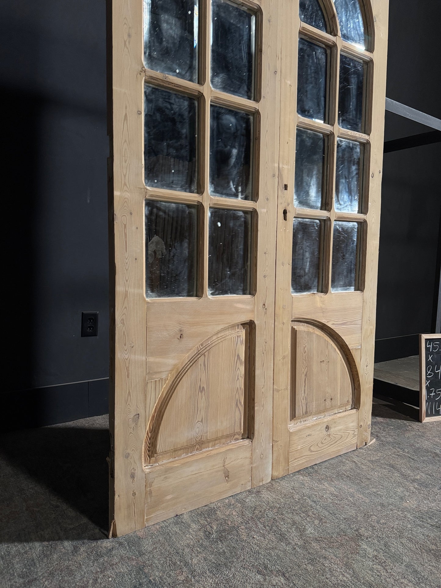 Antique Mirrored 7 Lite French Doors - 45.75x84 - N146