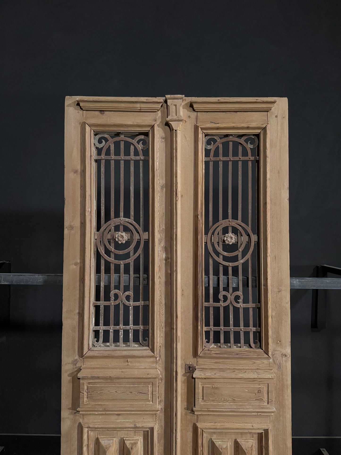 Antique Iron French Doors - 44.25x96 - N280