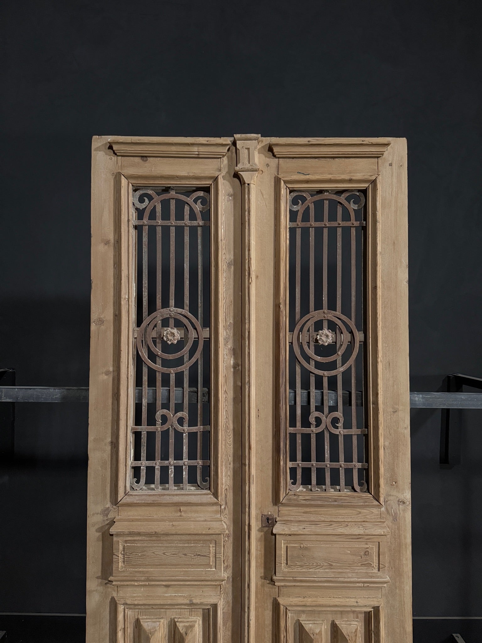 Antique Iron French Doors - 44.25x96 - N280