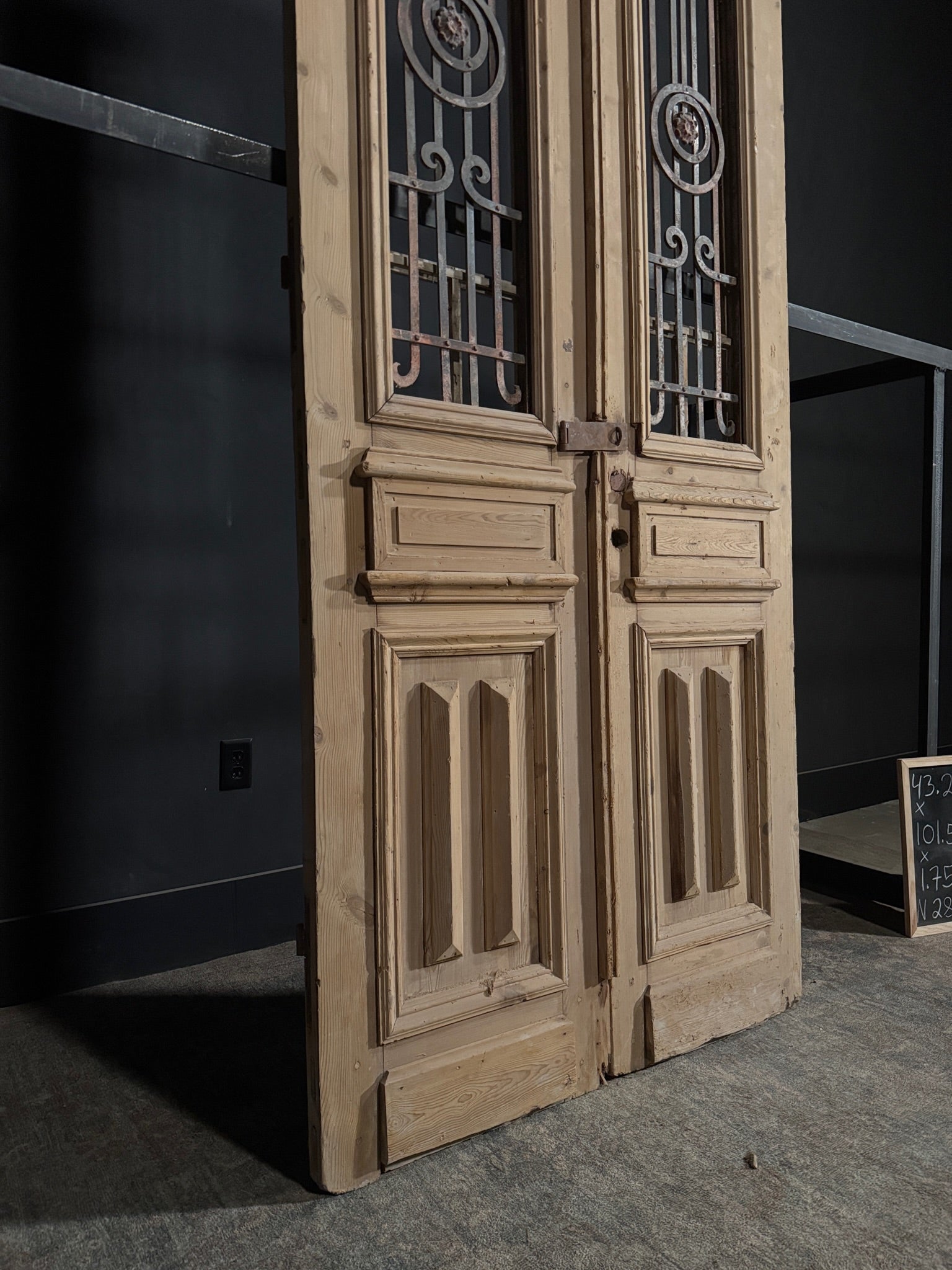 Antique Iron French Doors - 43.25x101.5 - N282