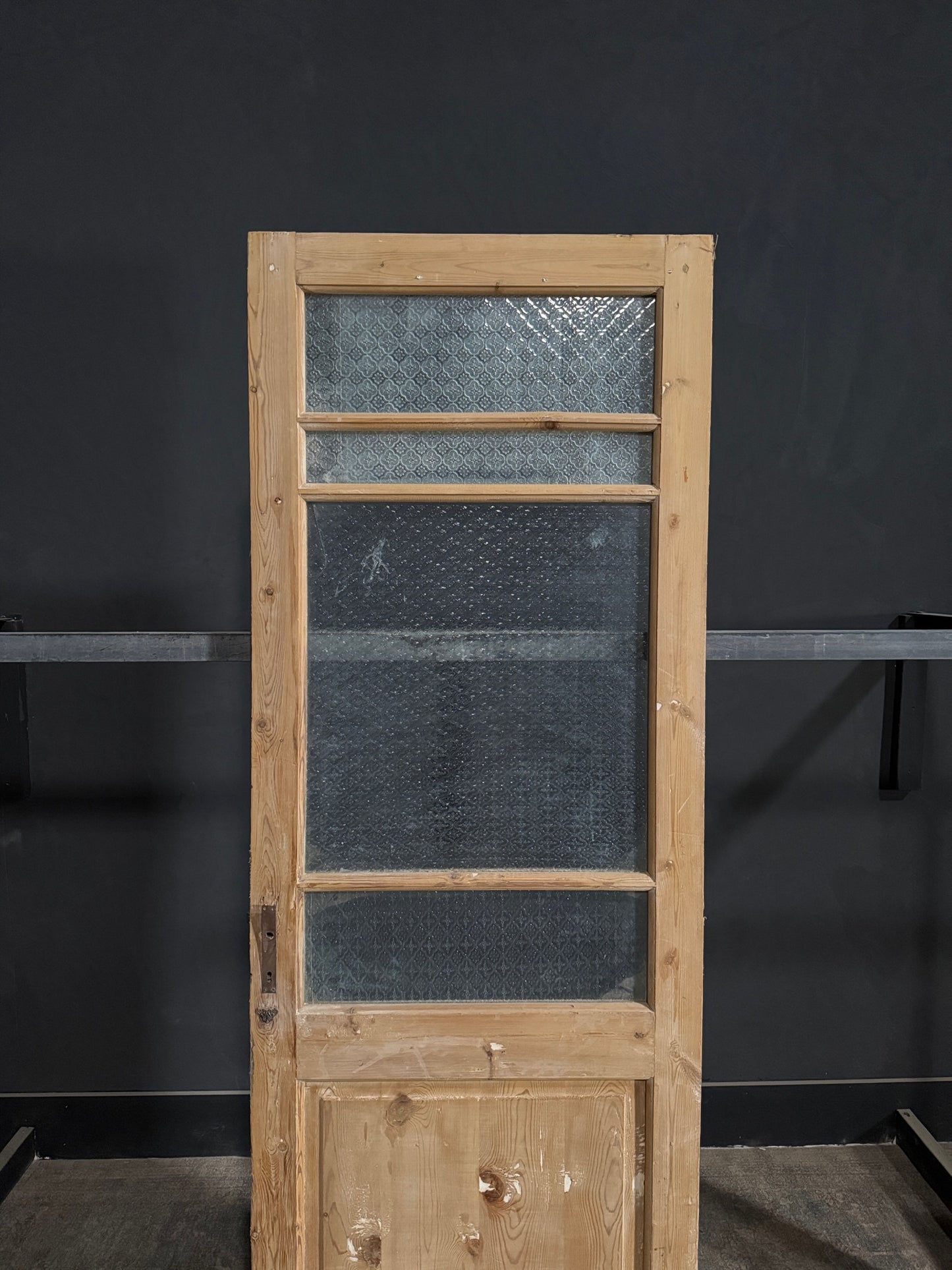 Antique Obscured Glass 4 Lite Single Door - 31.25x86.5 - N380