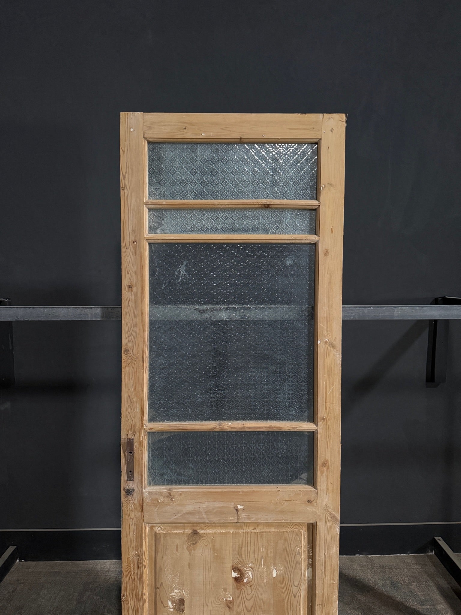 Antique Obscured Glass 4 Lite Single Door - 31.25x86.5 - N380