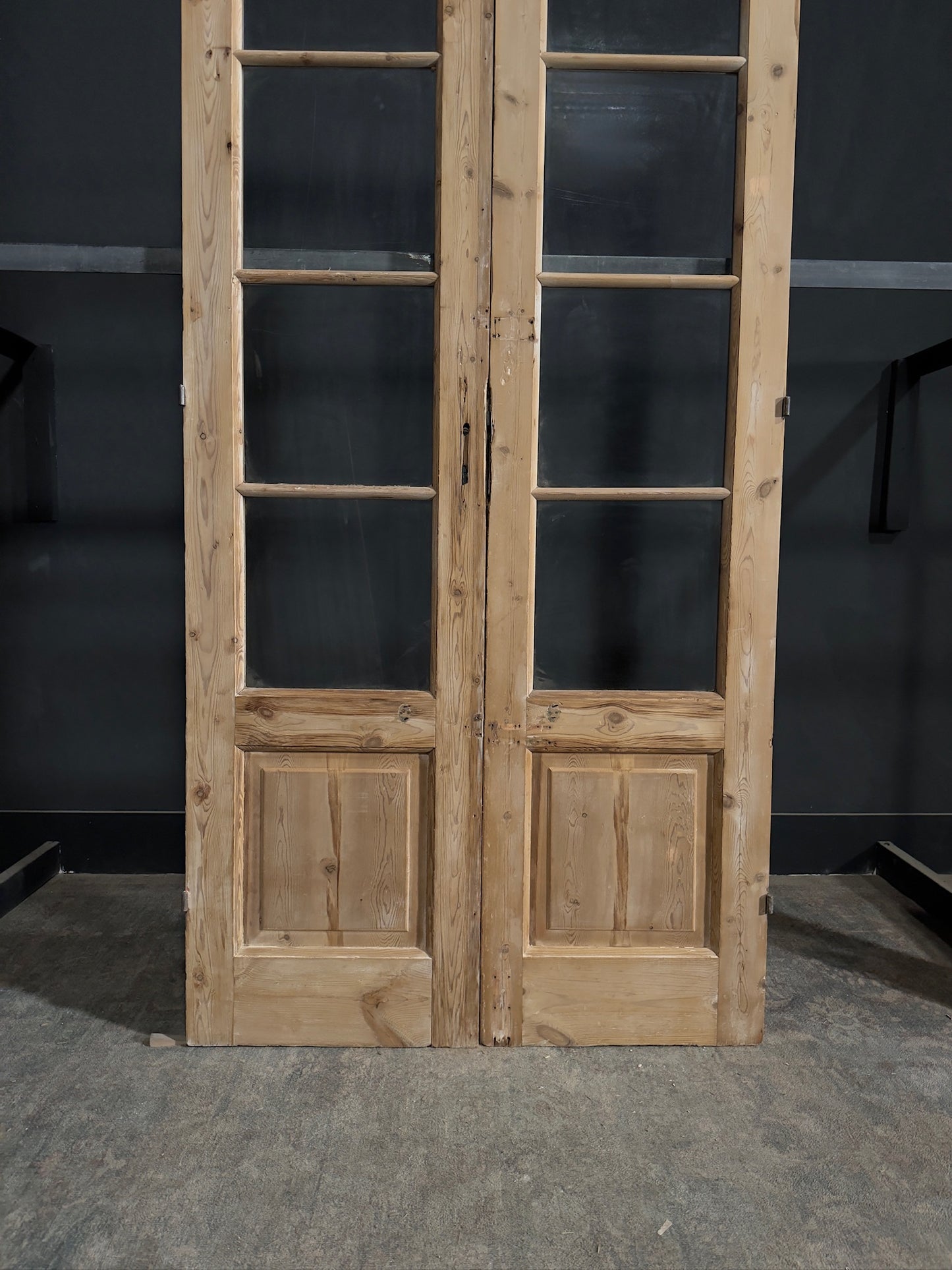 Antique Glass 4 Lite French Doors - 44x92 - N312