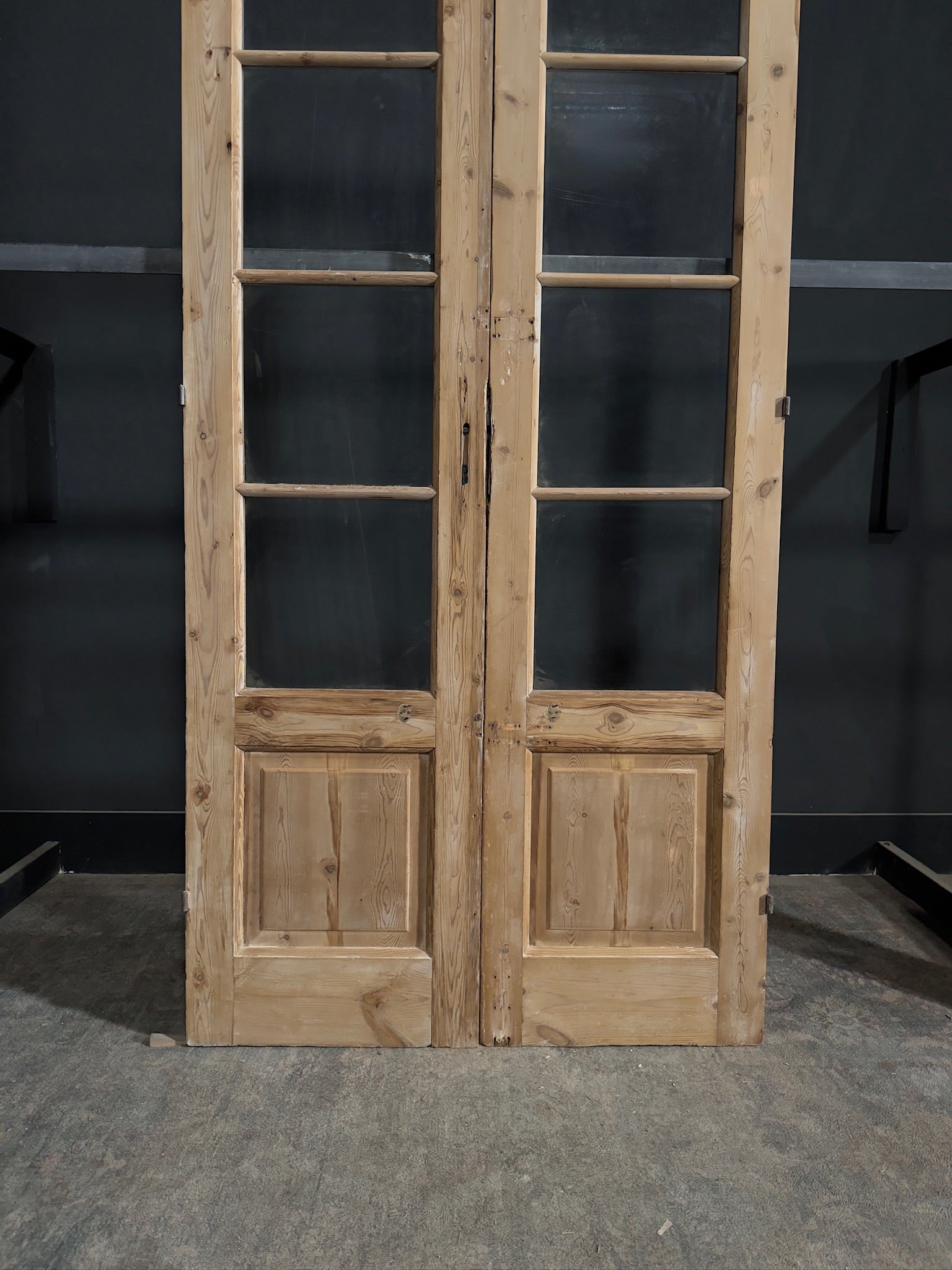 Antique Glass 4 Lite French Doors - 44x92 - N312