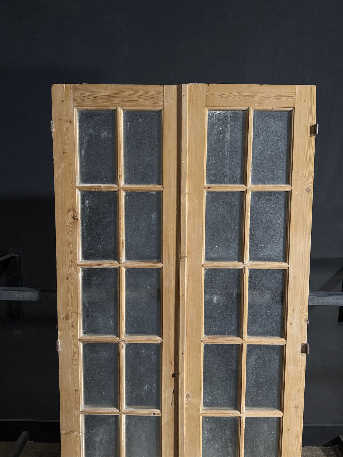 Antique Obscured Glass 10 Lite French Doors - 44x96 - N672