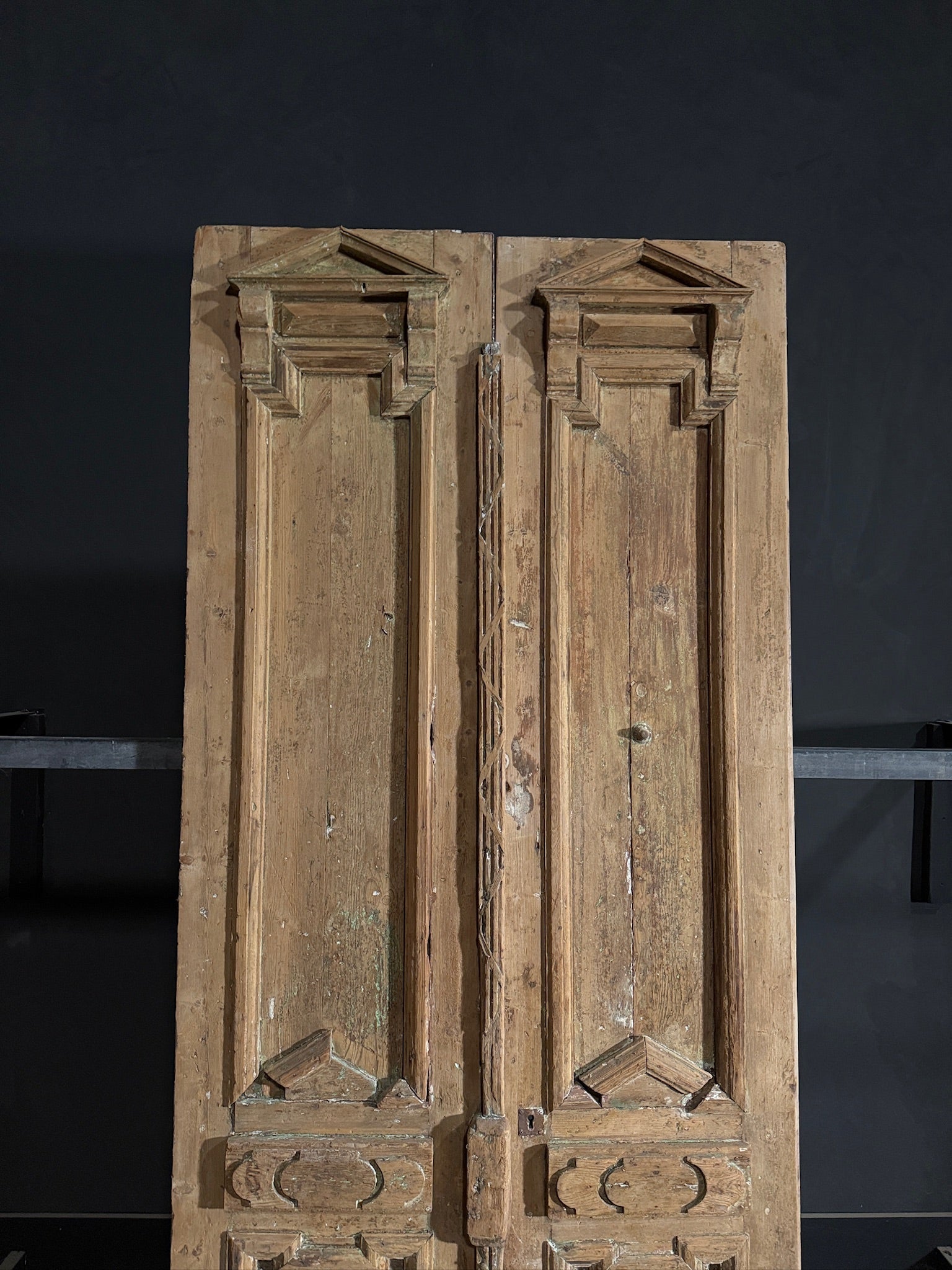 Antique 2 Panel Solid Double Doors - 41.5x95.5 - N422