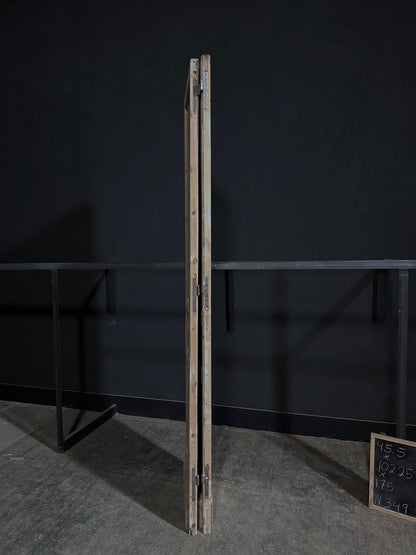 Antique 3 Panel Solid Double Doors - 45.5x102.25 - N349