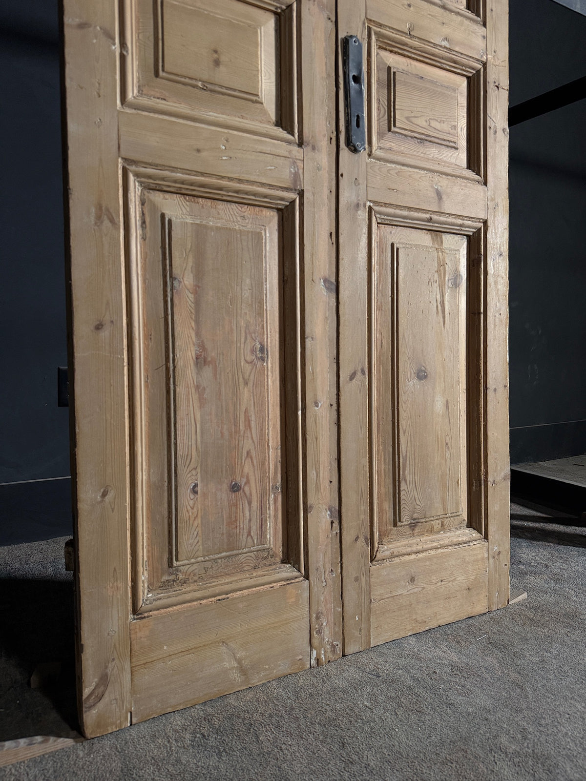 Antique 3 Panel Solid Double Doors - 36.75x97.5 - N597