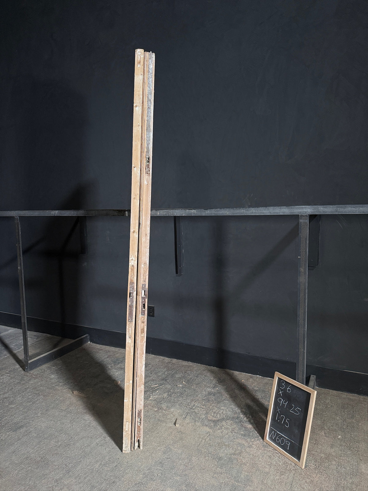 Antique 3 Panel Solid Double Doors - 36x94.25 - N609
