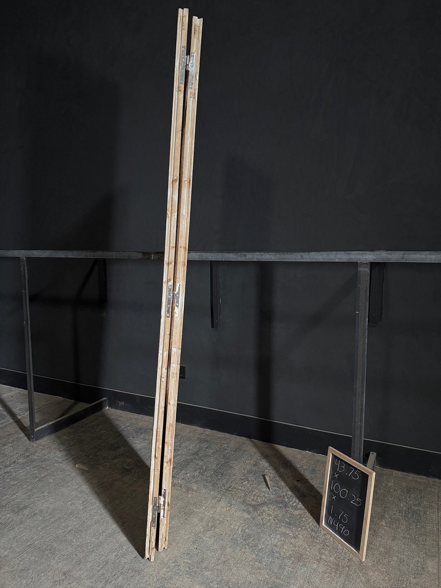 Antique Obscured Glass French Doors - 43.75x100.25 - N490