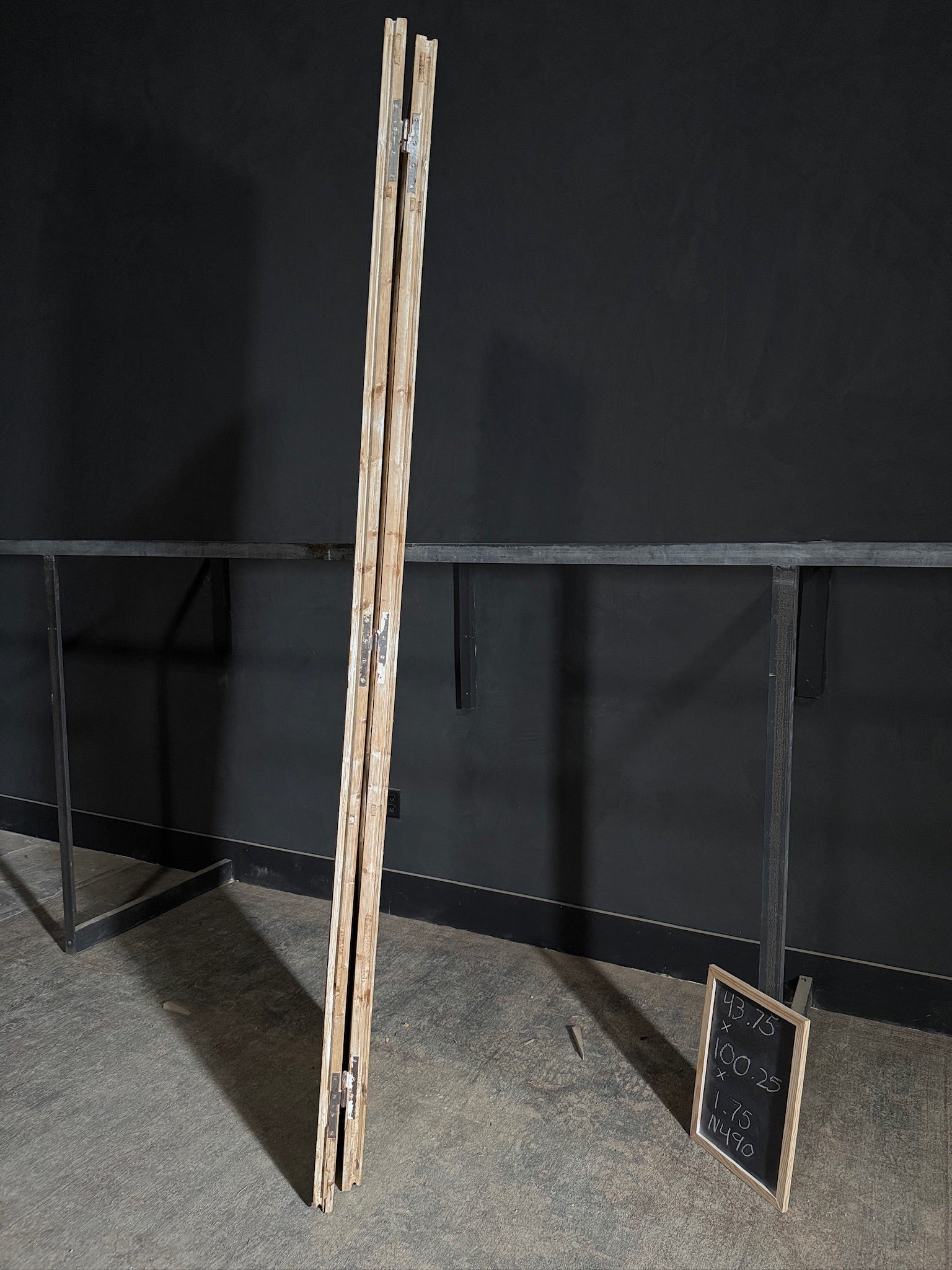 Antique Obscured Glass French Doors - 43.75x100.25 - N490