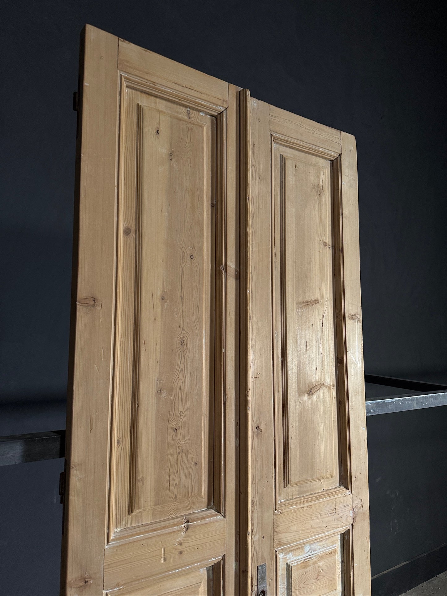 Antique 3 Panel Solid Double Doors - 37.5x97.5 - N608