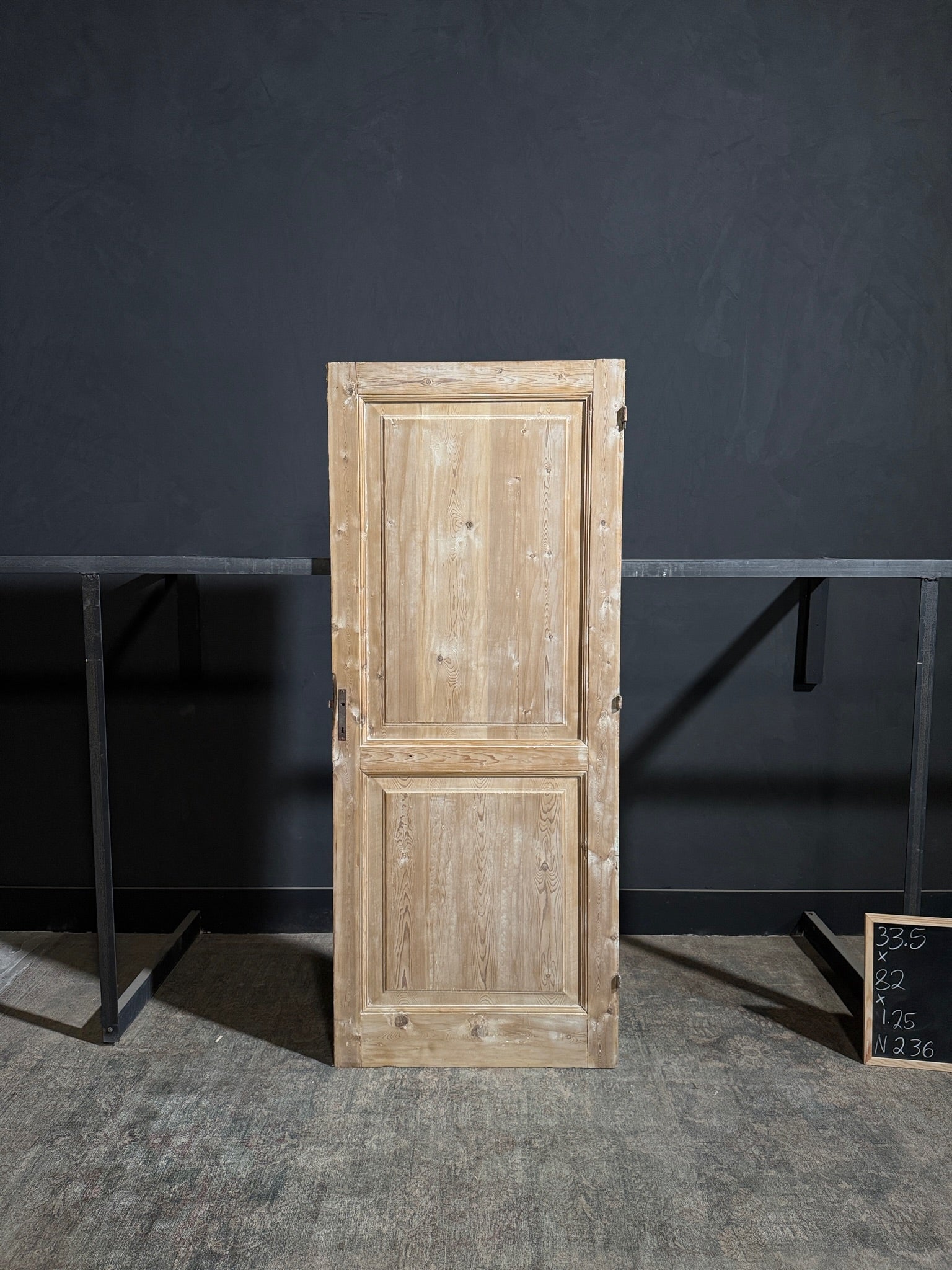 Antique 2 Panel Solid Single Door - 33.5x82 - N236