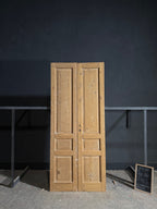 Antique 3 Panel Solid Double Doors - 39.5x92.5 - N622