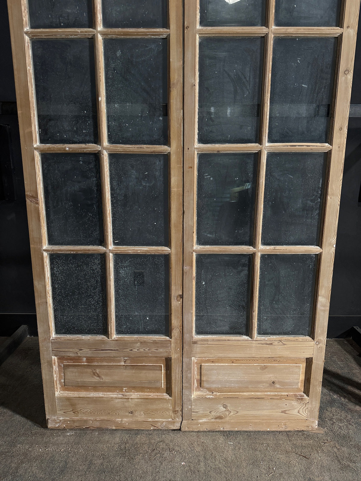 Antique Glass 8 Lite French Doors - 52.25x88.5 - N661