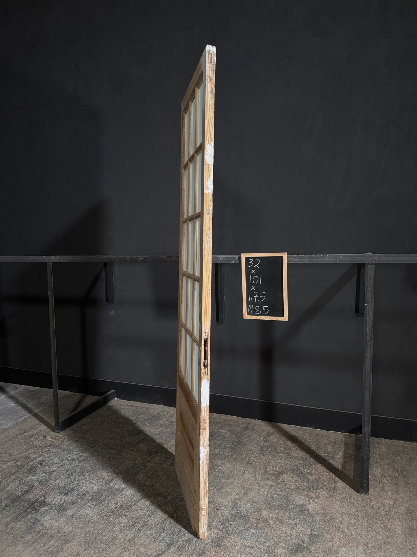 Antique Obscured Glass 15 Lite Single Door - 32x101 - N85
