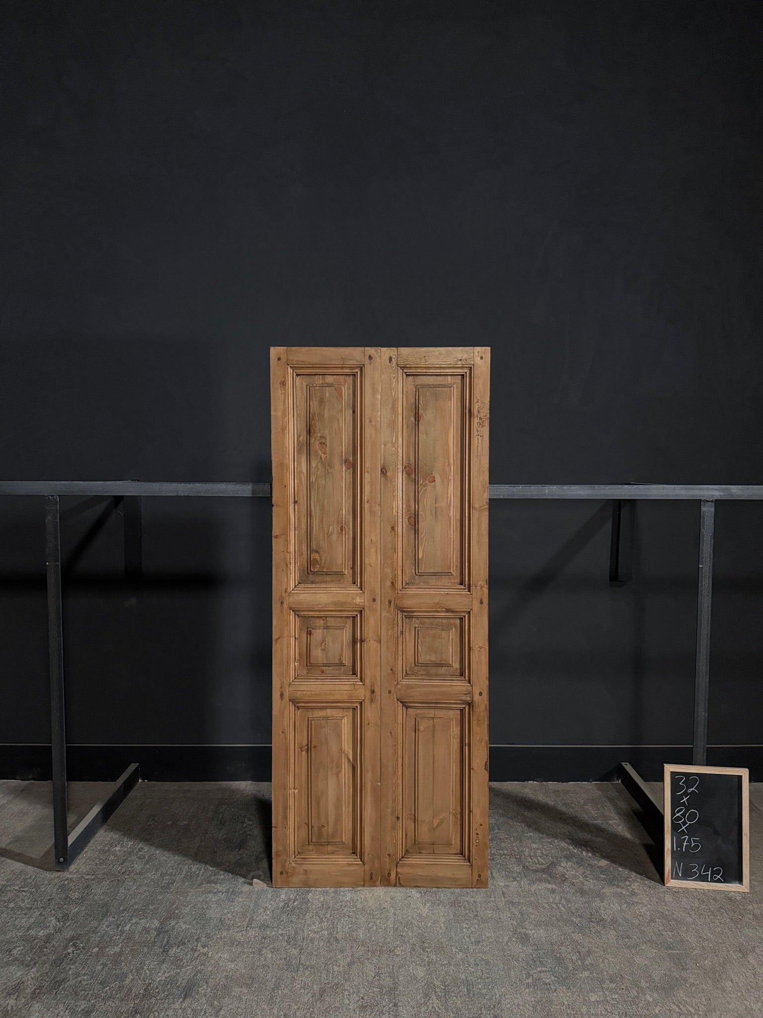 Handcrafted Solid Double Doors (Waxed) - 32x80 - N342