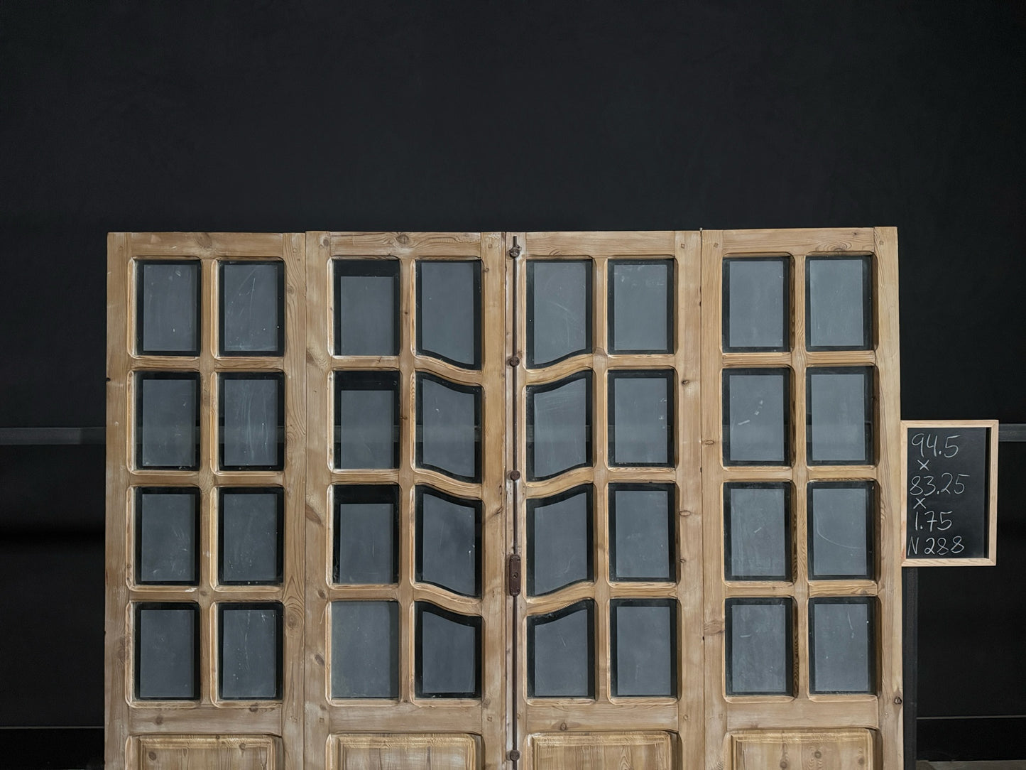 Antique Obscured Glass 8 Lite Bi-Fold Doors - 83.25x94.5 - N288
