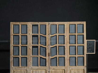 Antique Obscured Glass 8 Lite Bi-Fold Doors - 83.25x94.5 - N288