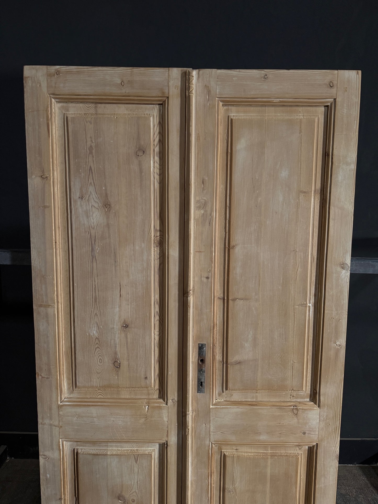 Antique 2 Panel Solid Double Doors - 43.5x84 - N529