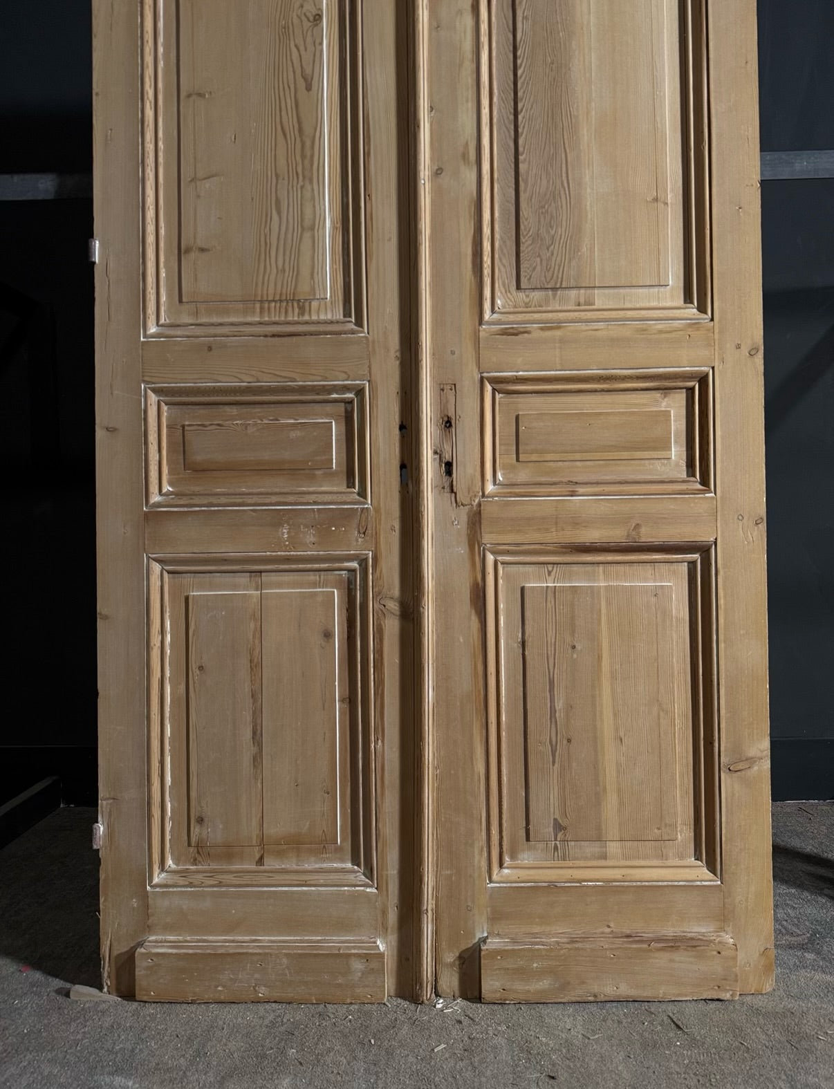 Antique 3 Panel Solid Double Doors - 47.5x100.5 - N630