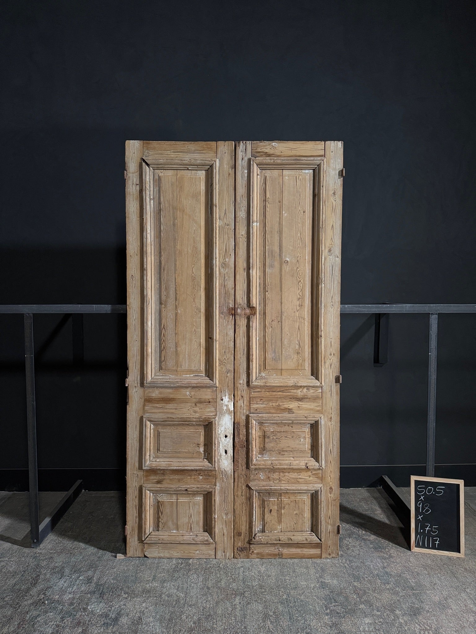 Antique Solid Double Doors - 50.5x98 - W117