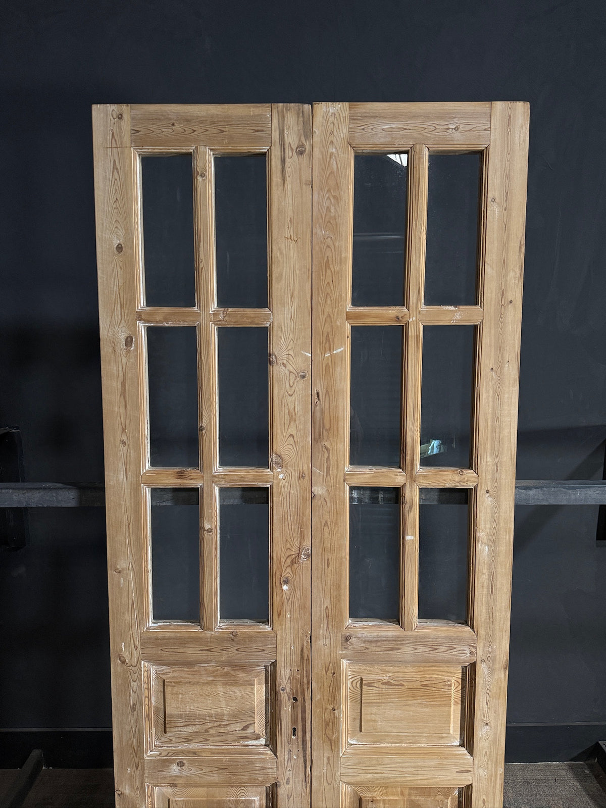 Antique Glass 6 Lite French Doors - 40x95.5 - N674