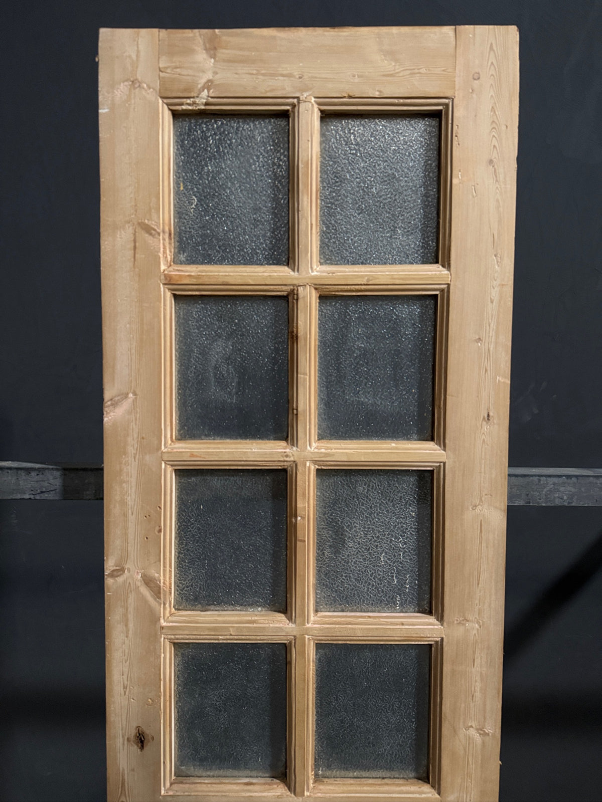 Antique Textured Glass Raised Panel French Door - 23x84.5 - N774