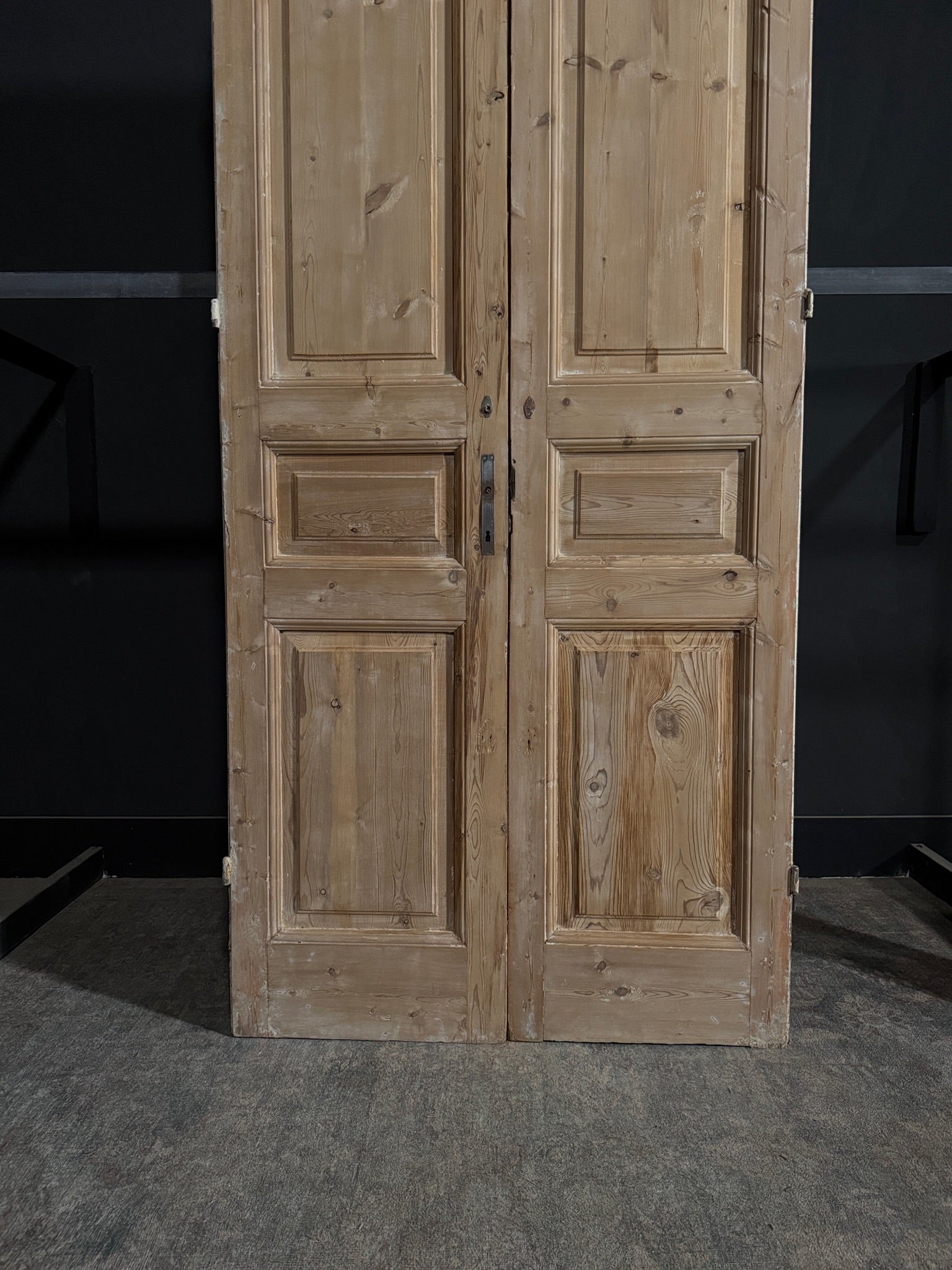 Antique 3 Panel Solid Double Doors - 43.5x106.5 - N331