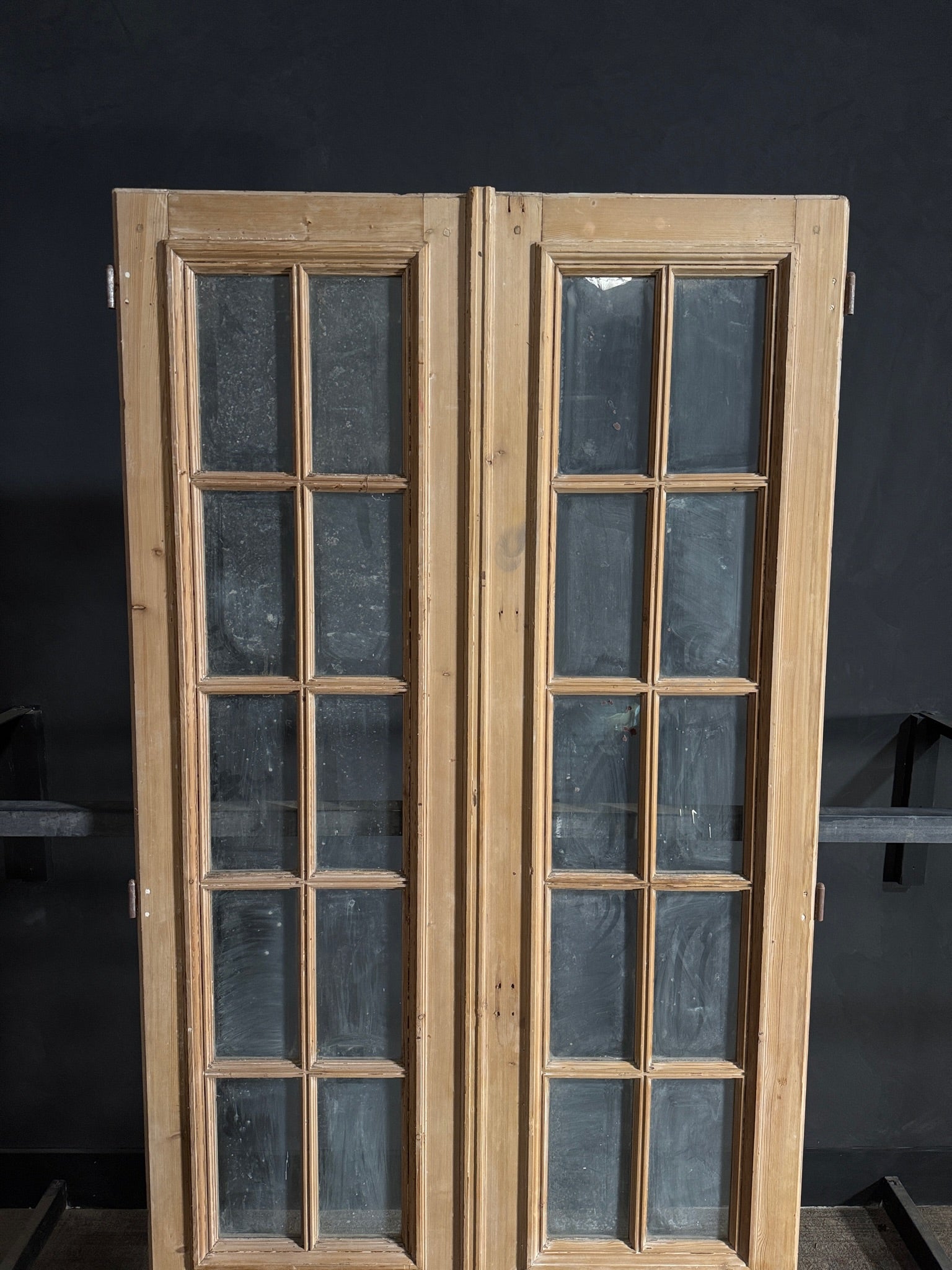 Antique Glass 10 Lite French Doors - 47.25x100.5 - N624