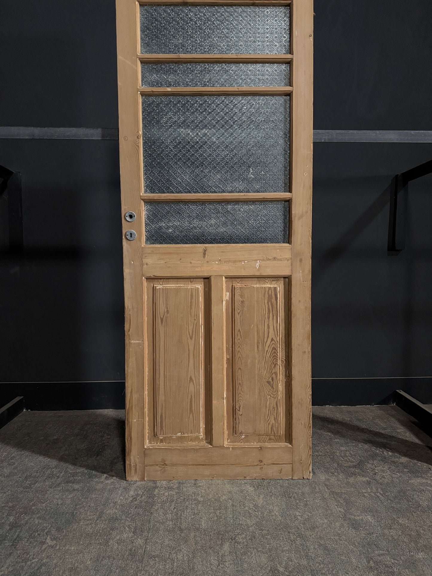 Antique Obscured Glass 4 Lite Single Door - 32x83 - N319