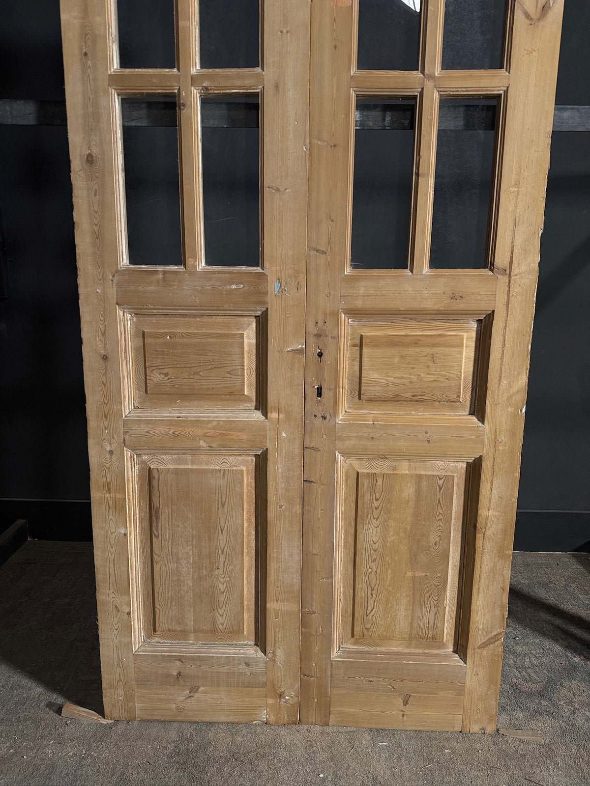Antique Glass 6 Lite French Doors - 39.75x95.25 - N663