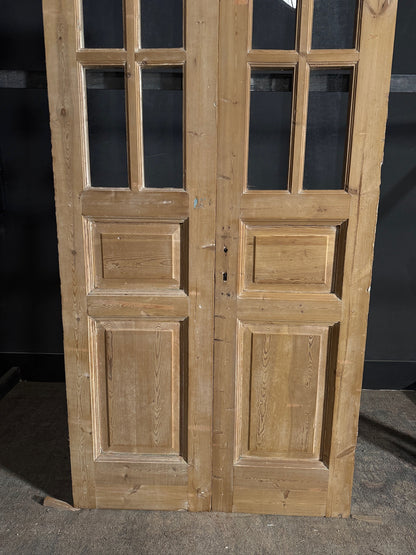 Antique Glass 6 Lite French Doors - 39.75x95.25 - N663