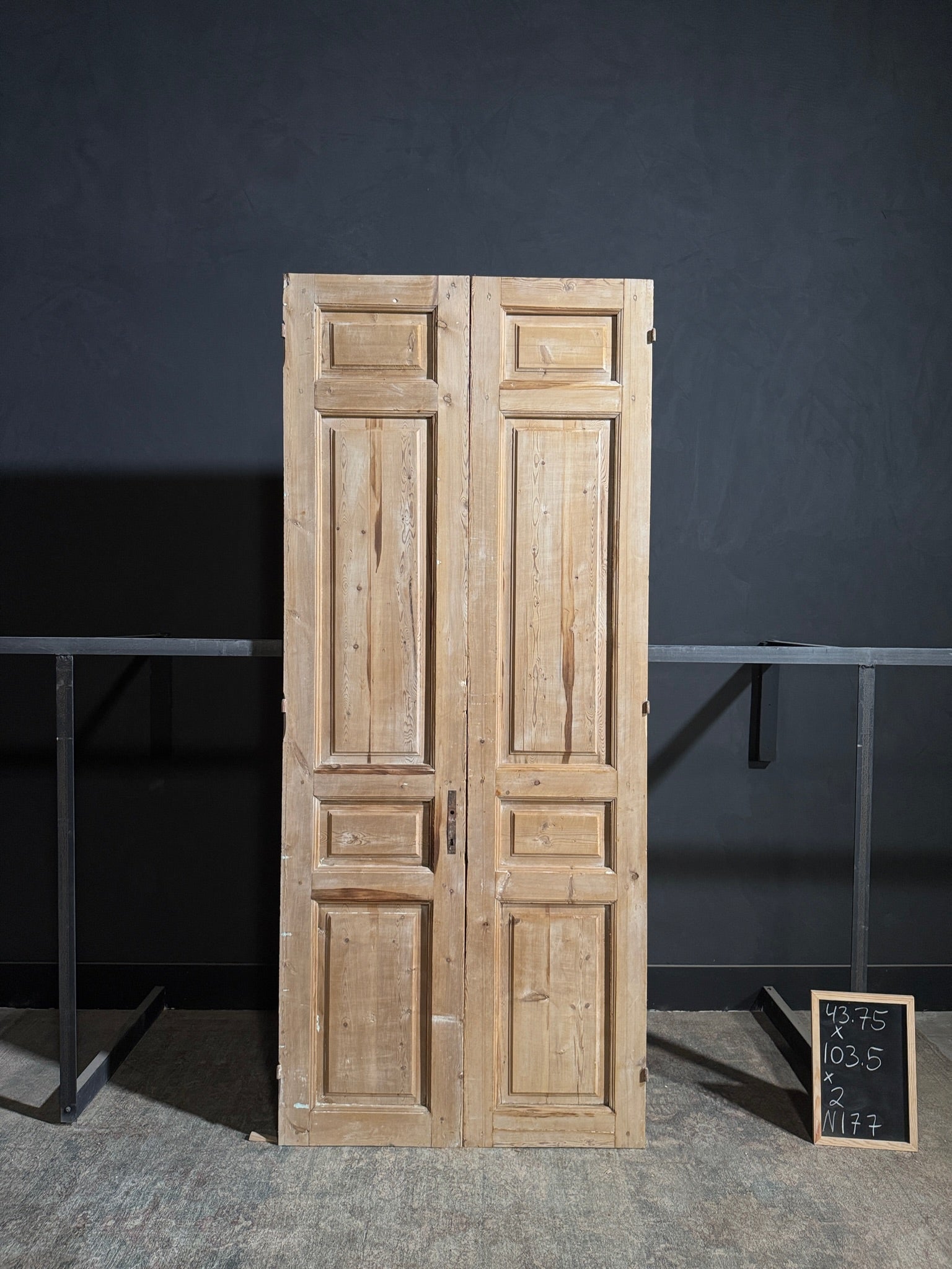 Antique Solid Double Doors - 43.75x103.5 - N177