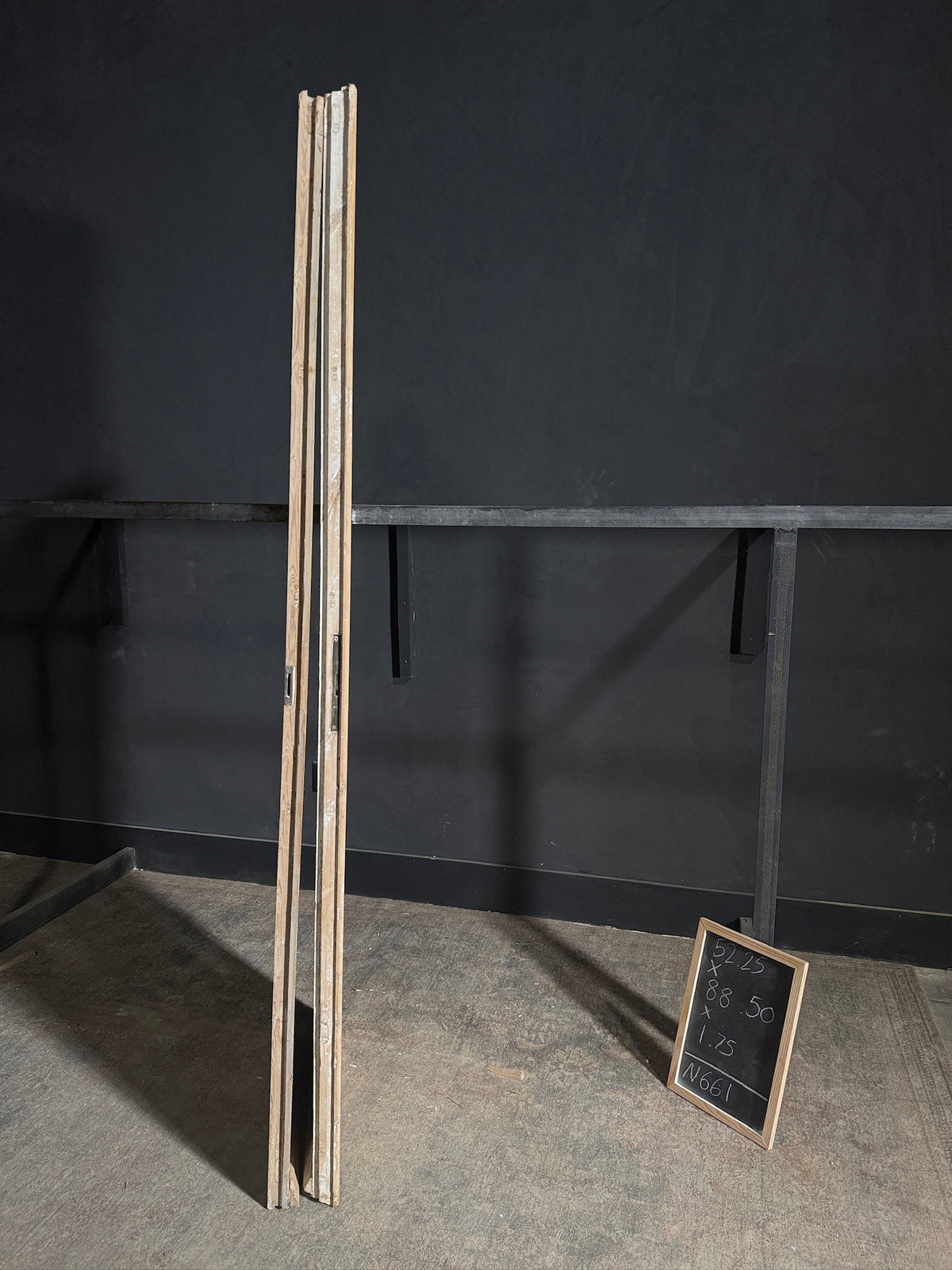 Antique Glass 8 Lite French Doors - 52.25x88.5 - N661