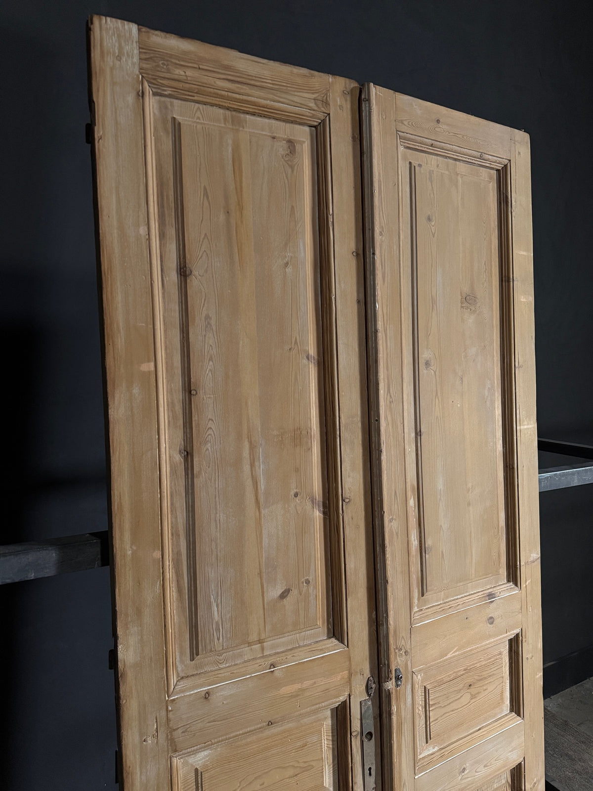 Antique Solid Double Doors - 44x96 - N564