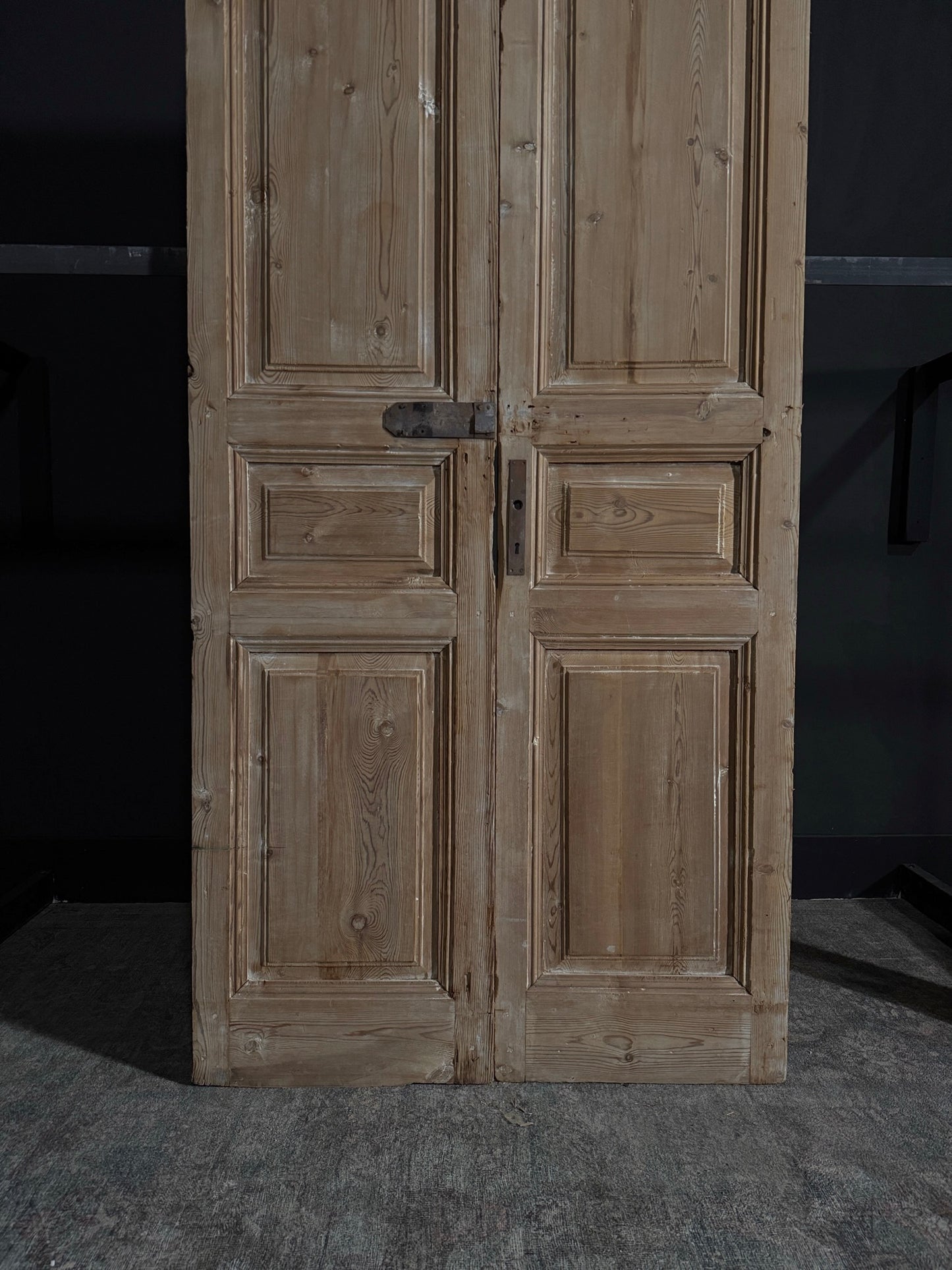 Antique Iron 3 Panel Double Doors - 43x101 - N25