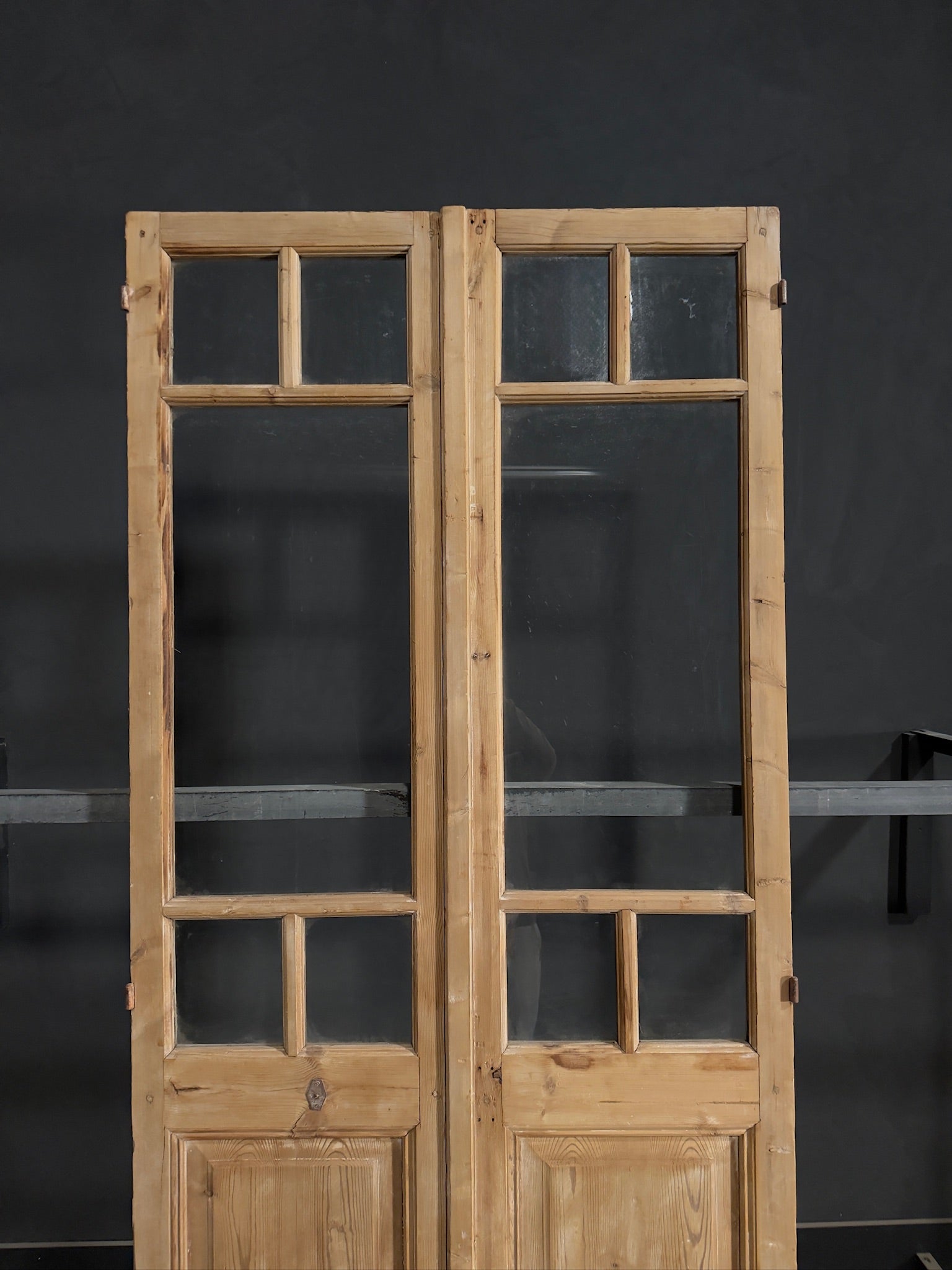 Antique Glass 4 Lite French Doors - 42.5x98.5 - N371